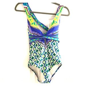 Trina Turk one-piece halter bathing suit